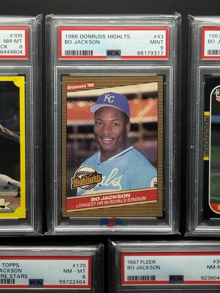 Bo Jackson Rookie PSA Graded 5 Card Lot - Image 4 of 4