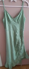 Ladies Summer Dress By Cider New With Tags Size6/8 Green Check