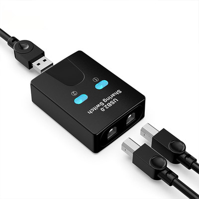 USB-Switch, 2-Port-USB-HUB, zwei Computer teilen sich U-Disk-Druckergerät,