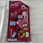 Vintage Polly Barbie Fashion Doll Accessories In Package Tennis Jewelry Purse