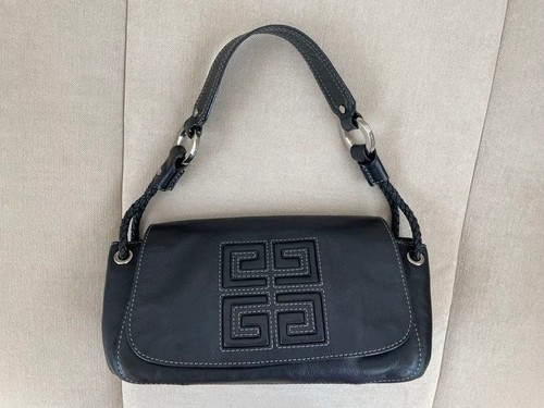 Givenchy Black Leather Shoulder Bag From Japan