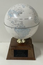 Solar Powered Spinning Globe on Stand by Things Remembered Engraved Works Great