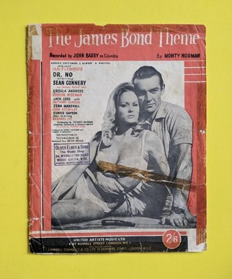 The James Bond Theme Monty Norman John Barry Vintage Noten Dr. No