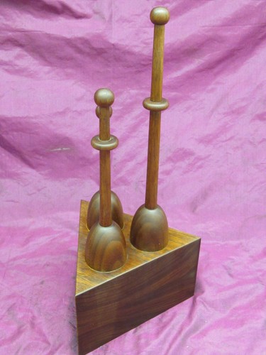 Mid Century carved wood art sculpture Tim C. Strain 13.5" - Bild 3 von 7