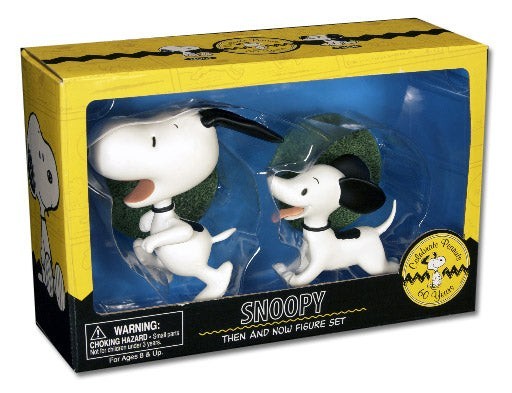 SNOOPY THEN AND NOW (Set Figure Peanuts 60° Anniversary) DARK HORSE DELUXE 2010