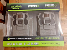 Tactacam Reveal Pro 3.0 Cellular Camera 2-Pack, GPS, No-Glow IR Technology NEW