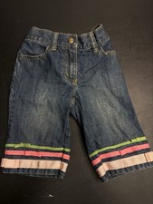 Girls F Gymboree Cargo Capri jeans Pants Adjustable Waist 4 bow Spring girl