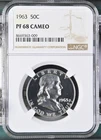 1963 Proof Franklin Half Dollar NGC PF-68 CAMEO -009