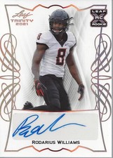2021 Leaf Trinity #BARW2 Rodarius Williams Auto - FB