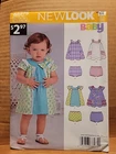 New Look 6275 Dresses Panties Baby Girls Sewing Pattern Uncut Size NB-L