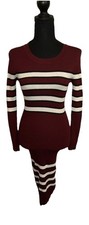 New Look Medium Body Con, Long Sleeve Sweater Striped Pullover, Crewneck Dress