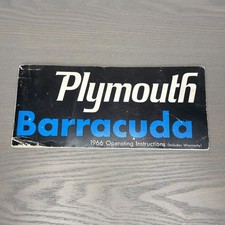 1966 Plymouth Barracuda Owners Manual Operating Instructions