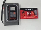VINTAGE SONY ONE TOUCH CASSETTE TAPE RECORDING WALKMAN TCM-14 NEW BELTS W/ TAPE