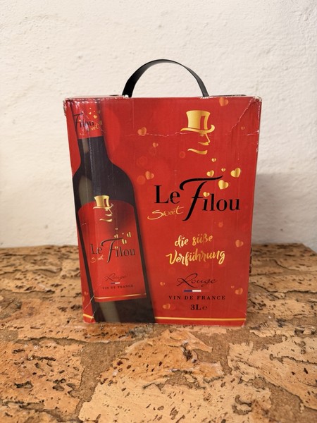 Le Sweet Filou Rouge Lieblich Rotwein Bag In Box 1 X 3 L-image