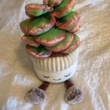 Greenhouse by Russ 12 Inch Plush Succulents Plant Strong Sitter Pink White A27