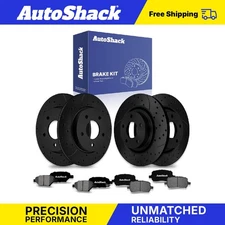 Front Rear Drilled Slotted Brake Rotors Ceramic Pads for Chevy Cobalt 2.4L