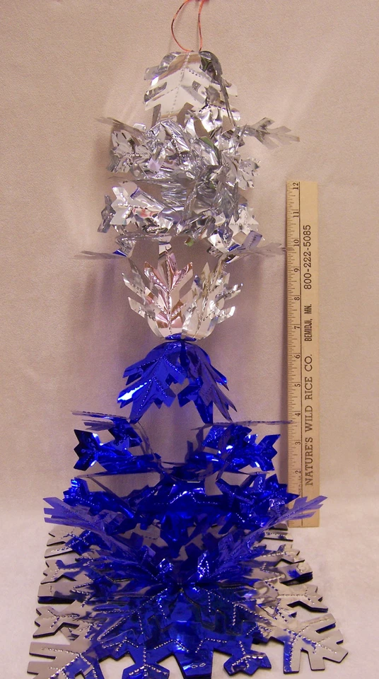 Lote de toalha de mesa prata e azul para festa férias inverno guirlanda floco de neve - Imagem 3 de 3