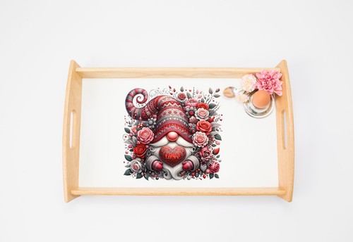 Red Rose Love Gnome Valentine UV DTF Transparent Sticker / Decal - Picture 7 of 7