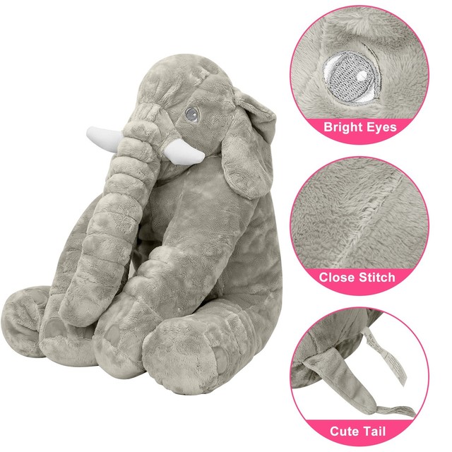 large stuffed elephant pillow