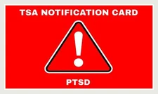 PTSD TSA Notification Wallet Air Travel Card - Quantity