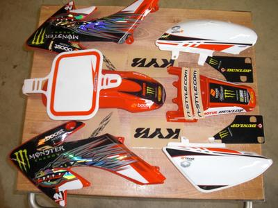 #ad Pit Bike Honda Crf 50 Graphics Plastics Honda of Troy Red w white plates 04 24 $89.99