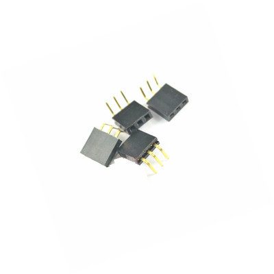 10pcs 2.54mm pitch 1x3Pin Header Right Angle Female Single Row Socket ...