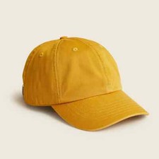 J.Crew Garment-Dyed Twill Baseball Cap | Made in USA | Saffron | $64.50