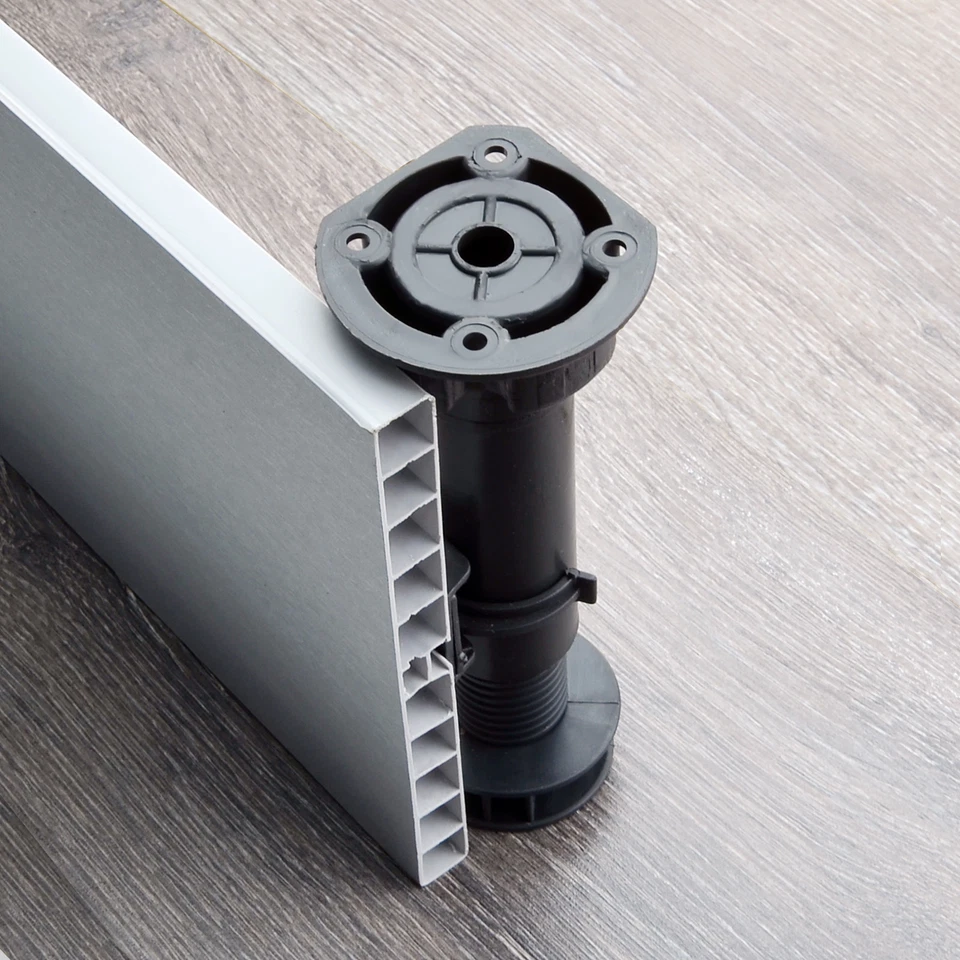 FASTMASTER 4x Küchenfuße Verstellbar + 2x Befestigungsclip Set Schrankfüße