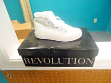 White Revolution Dance Wear High Top Girls Shoes Sz 11.0C CHILD