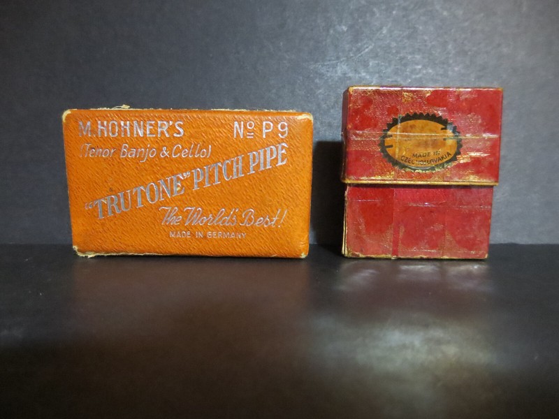 RARE Vintage Tenor Banjo (& Cello) Reed Pitch Pipe Tuners LOT of 2