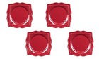 Princess House PAVILLION™ Berry Square Dessert Plates Set of 4, 6366 — photo 2