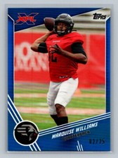 2020 Topps XFL Blue #57 Marquise Williams /25 New York Guardians Football Card