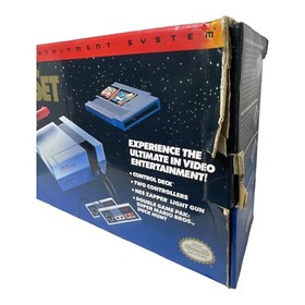 Nintendo NES Action Set Box Controller Gun Duck Hunt/Super Mario Bro Gioco Vintage