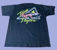 VTG 80s Daytona Radials Team Dayton Double sided pocket Black T shirt Size L