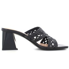 GIOSEPPO Sandalias Planas Modernas Para Mujer, Negro Blanco, 4,5