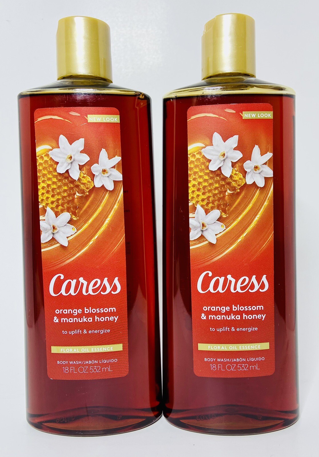 Caress Orange Blossom & Manuka Honey Scent Uplift Energize Body Wash