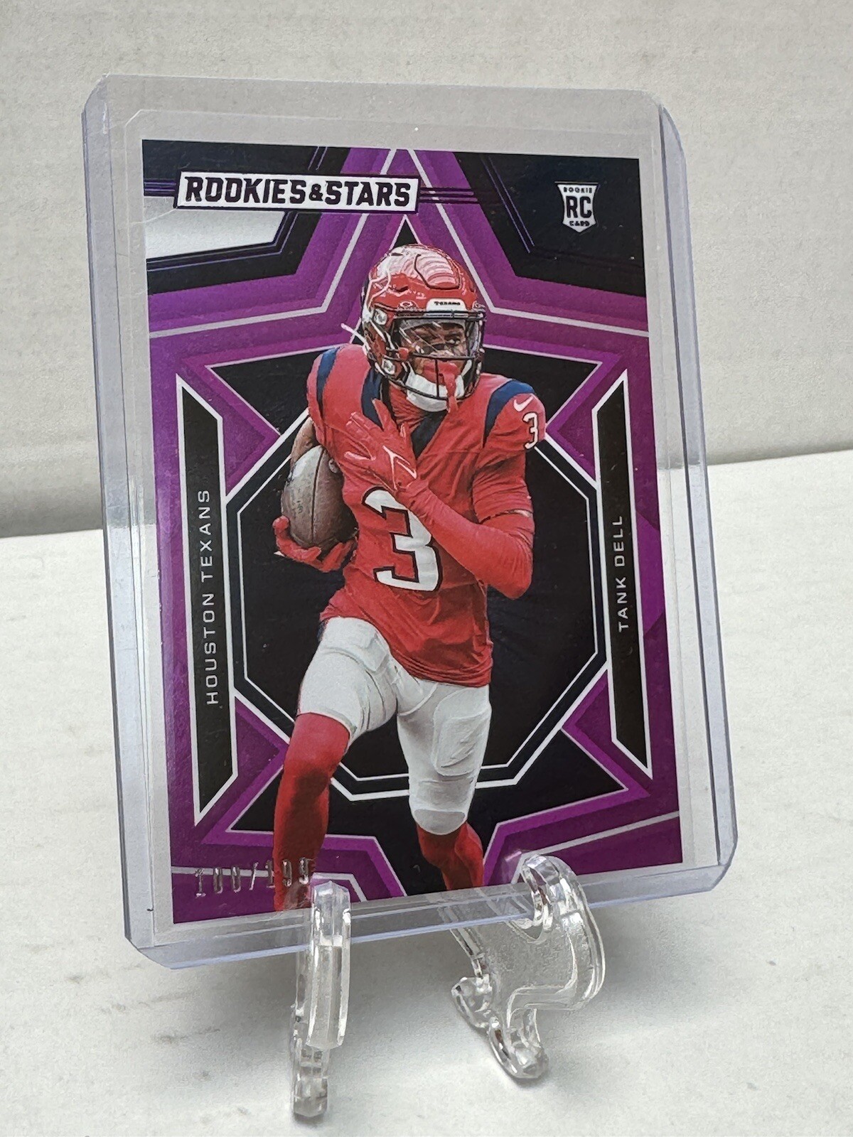 2023 Panini Rookies & Stars Purple #184 Tank Dell RC #100/199