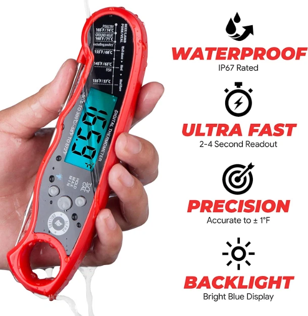 Meat Thermometer BBQ Grill Digital Food Cooking Probe Waterproof Fast Kitchen Meat Thermometer BBQ Grill Digital Food Cooking Probe Waterproof Fast Kitchen
