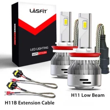 2x LASFIT LA Plus H11B LED Headlight Low Beam for Hyundai Azera Elantra 07-2010