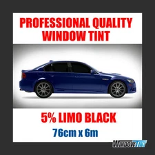 5% Limo Black Pro Car Window Tint Film Roll 76Cmx6M
