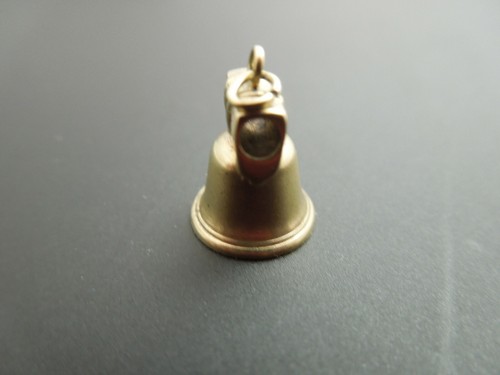 b931 Adorabile Ciondolo o Ciondolo Campana Mobile Oro Giallo 14kt - Foto 3 di 6