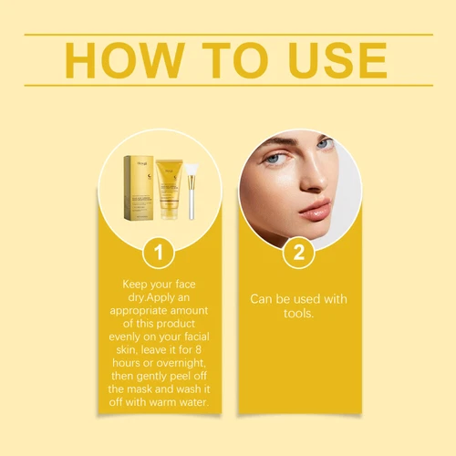 Kojic Acid Turmeric Night Wrapping Mask Overnight Peel Off Natural Facial Mask - Picture 15 of 25