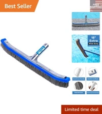 18" Heavy Duty Pool Brush with Stainless Steel Bristles for Ultimate Clean