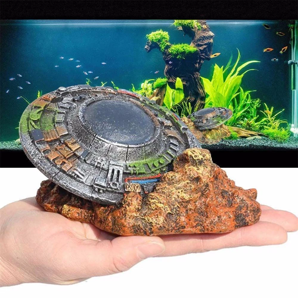 Ufo aquarium clearance decoration