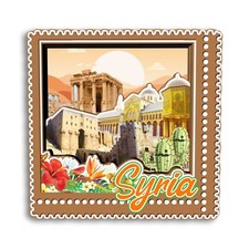 Syria Refrigerator magnet 3D travel souvenirs wood