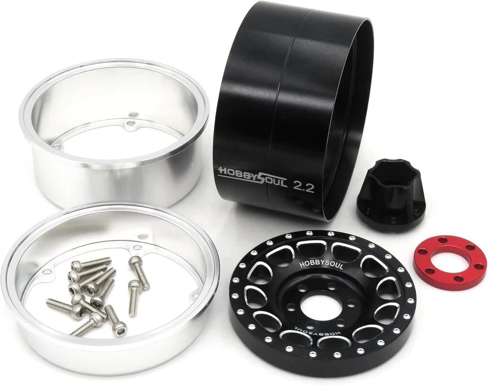 Adjustable Beadlock Wheels - 2.2'' Rims with 4 Offsets for RC Vehicle Upgrades - Image 4 of 4