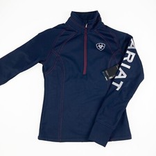 Ariat Tek Team Blue 1/4 Zip Sweatshirt Womens XS New 