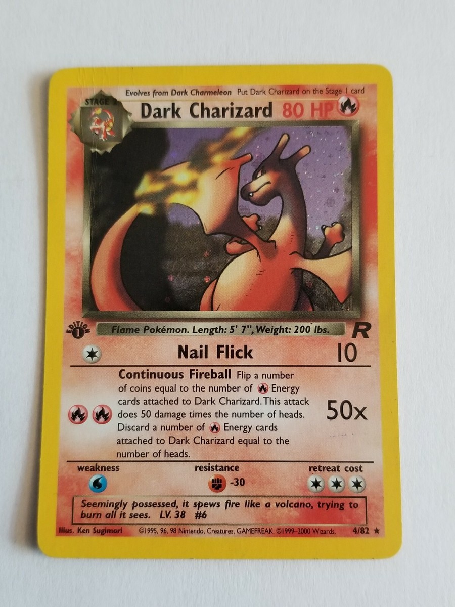Dark Charizard 4/82 1st Edition Holo Rare Team Rocket Dark Charizard 4/82 1st Edition Holo Rare Team Rocket