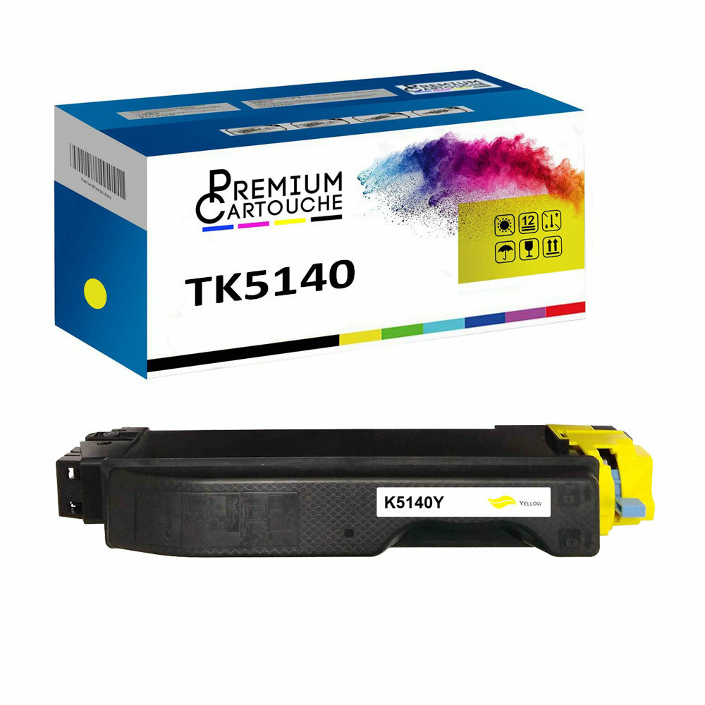 Toner TK5140Y jaune haute densité pour graphiques professionnels Kyocera