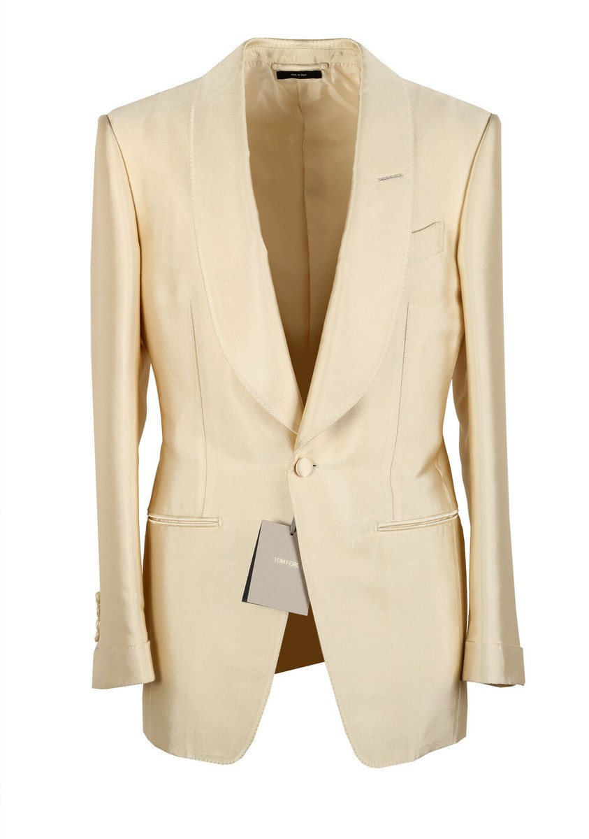 ジャケット Tom Ford Single-Breasted Tuxedo Jacket Bianca Tom Ford Tuxedo Jacket 
